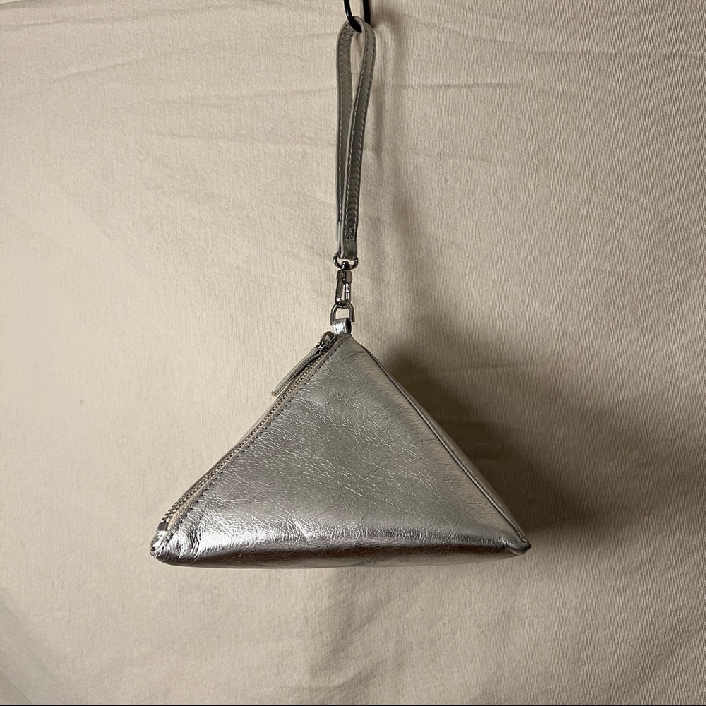 Worth Bags | Worth New York Pyramid Wristlet | Silver